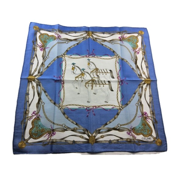 Celine Paris Cotton Handkerchief Neckerchief Bandana Scarf - Picture 1 of 4